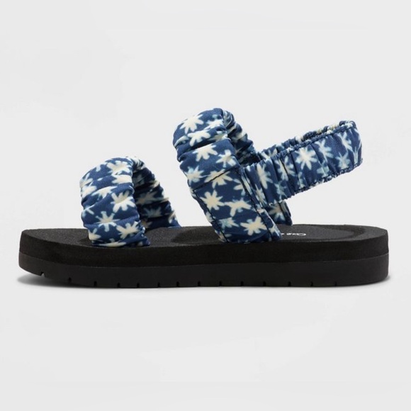 Toddler Girls' Mia Ankle Quarter Sandals - Cat & Jack - Blue - size 9 - new - Picture 2 of 6